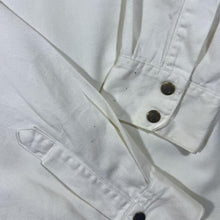 Load image into Gallery viewer, Vintage John Baner Cowboy Western Black Panel White Cotton Long Sleeve Popper Shirt