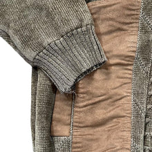 Load image into Gallery viewer, Vintage 90's J.J.WILLIS Suede Effect Panel Acrylic Knit Zip Sweater Jumper