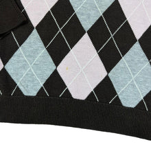 Load image into Gallery viewer, TOMMY HILFIGER "100% Pima Cotton" Argyle Golf Check Deep V-Neck Knit Sweater Jumper