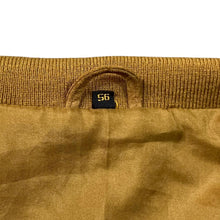 Load image into Gallery viewer, Vintage 90's MADE IN INDIA Genuine Real Tan Suede Leather Button Bomber Jacket