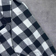 Load image into Gallery viewer, Vintage John Baner Cowboy Western Black White Plaid Check Long Sleeve Flannel Shirt