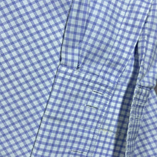Load image into Gallery viewer, Hawes & Curtis London Blue White Check Long Sleeve Cotton Dress Shirt
