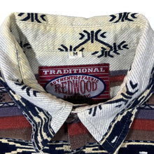 Load image into Gallery viewer, Vintage 90's Redwood Aztec Crazy Patterned Long Sleeve Cotton Flannel Shirt