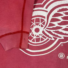 Load image into Gallery viewer, Vintage Starter (1994) NHL Detroit Red Wings Ice Hockey Graphic Faded Red Sweatshirt