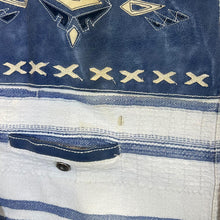 Load image into Gallery viewer, Vintage 90's Shooter Cowboy Western Cotton Linen Striped Long Sleeve Shirt