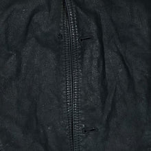 Load image into Gallery viewer, Vintage 90's Black Suede Leather 3D Crazy Knit Panel Button Bomber Jacket