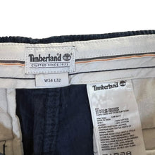 Load image into Gallery viewer, TIMBERLAND "Relaxed Tapered" Navy Blue Corduroy Cord Cargo Trousers