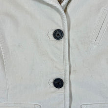 Load image into Gallery viewer, GAP "Stretch" White Corduroy Cord Button Blazer Pea Coat