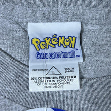 Load image into Gallery viewer, Vintage Nintendo Pokemon (1999) “Catch ‘Em All!” Pikachu Grey T-Shirt