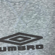 Load image into Gallery viewer, Early 00's UMBRO Embroidered Big Logo Spellout Grey Crewneck Sweatshirt