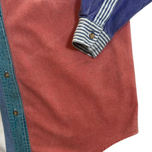 Load image into Gallery viewer, Vintage 90's Bonjour Vibrant Colour Block Striped Cotton Long Sleeve Shirt