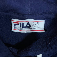 Load image into Gallery viewer, FILA Classic Embroidered Big Logo Spellout Sherpa Deep Pile Pullover Fleece Hoodie