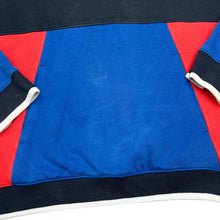 Load image into Gallery viewer, PERRY ELLIS AMERICA Classic Embroidered Mini Logo Colour Block 1/4 Zip Pullover Sweatshirt