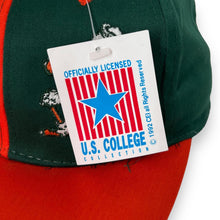 Load image into Gallery viewer, Deadstock Vintage Drew Pearson (1992) NCAA MIAMI HURRICANES Colour Block Embroidered Baseball Cap