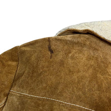 Load image into Gallery viewer, Vintage 80's Handmade Fleece Lined Suede Leather Heavyweight Button Jacket