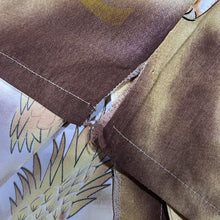 Load image into Gallery viewer, Early 00's Guo Lhi Ting Goth Y2K Traditional Dragon Graphic Yellow Brown Cream Shirt