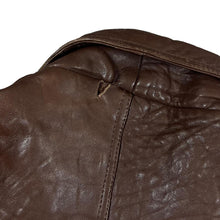 Load image into Gallery viewer, Vintage 90's REAL LEATHER SHEEP SKIN Classic Distressed Genuine Real Leather Zip Bomber Jacket