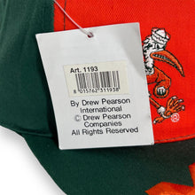 Load image into Gallery viewer, Deadstock Vintage Drew Pearson (1992) NCAA MIAMI HURRICANES Colour Block Embroidered Baseball Cap