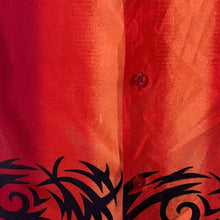 Load image into Gallery viewer, Early 00's Here & There C&A Gothic Y2K Tribal Patterned Red Short Sleeve Shirt