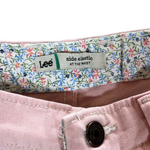Load image into Gallery viewer, LEE Made In Mexico Side Elastic Baby Pink Cotton Tapered Jeans