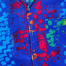 Load image into Gallery viewer, Vintage 90's B.S.R. Crazy Abstract Multi Coloured Short Sleeve Open Collar Cotton Shirt