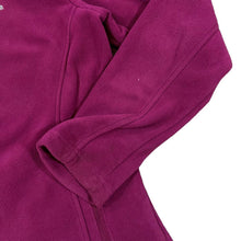 Load image into Gallery viewer, COLUMBIA SPORTSWEAR Classic Mini Logo Berry Pink Zip Fleece Sweatshirt Top