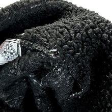 Load image into Gallery viewer, Vintage Privilege USA Embroidered Flag Spellout Black Sherpa 1/4 Zip Fleece Sweatshirt