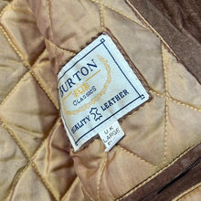 Load image into Gallery viewer, Vintage 90's BURTON Classic Brown Genuine Real Suede Leather Bomber Jacket