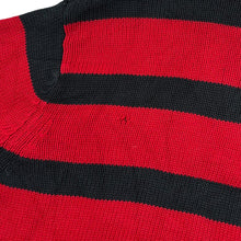 Load image into Gallery viewer, Early 00's CHAPS Colour Block Striped Embroidered Mini Logo Cotton Knit 1/4 Zip Pullover Sweater Jumper
