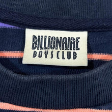 Load image into Gallery viewer, BILLIONAIRE BOYS CLUB Rubber Pocket Logo Skater Multi Striped Cotton T-Shirt