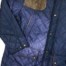 Load image into Gallery viewer, Early 00's POLO RALPH LAUREN Corduroy Collared Suede Panel Lightly Padded Quilted Hunting Country Jacket