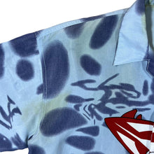 Load image into Gallery viewer, Early 00's BAM Shirt "Wave Crasher" Surfer Y2K All-Over Print Short Sleeve Shirt