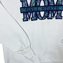 Load image into Gallery viewer, Vintage 90's Jerzees BALL STATE MOM Embroidered College Spellout White Sweatshirt