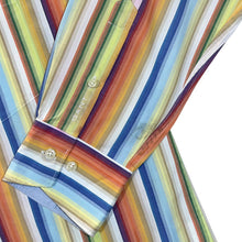 Load image into Gallery viewer, GANT Long Beach Poplin Regular Fit Rainbow Striped Long Sleeve Cotton Dress Shirt