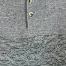 Load image into Gallery viewer, Vintage Jason Jones Cable Knit Panel Grey Collared Sweatshirt
