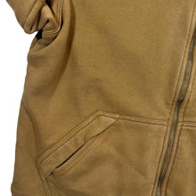 Load image into Gallery viewer, Early 00's WRANGLER Workwear Sherpa Fleece Lined Skater Brown Zip Hoodie