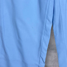 Load image into Gallery viewer, Adidas Three Stripe Mini Logo Baby Blue Straight Leg Tracksuit Bottoms