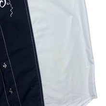 Load image into Gallery viewer, Vintage Embroidered Cowboy Western White Black Cotton Long Sleeve Shirt