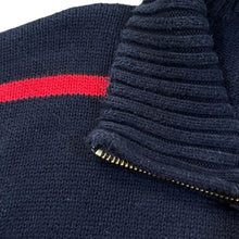 Load image into Gallery viewer, POLO RALPH LAUREN Embroidered Mini Logo Striped 1/4 Zip Pullover Knit Sweater Jumper