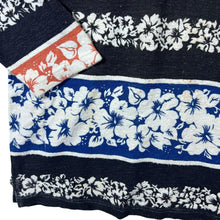 Load image into Gallery viewer, Vintage 90's A&K Collection Hawaiian Floral Surfer Patterned Lace Neck Sweatshirt Top