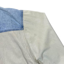 Load image into Gallery viewer, Vintage Cowboy Western Embroidered Aztec Cream Green Blue Cotton Long Sleeve Shirt