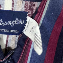 Load image into Gallery viewer, Vintage Wrangler Western Shirts Cowboy Aztec Patterned Popper Long Sleeve Shirt