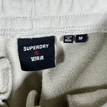 Load image into Gallery viewer, Superdry Classic Cream Zip Pocket Drawstring Waist Cuffed Sweatpants Joggers