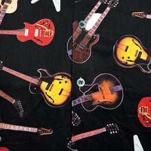 Load image into Gallery viewer, Early 00's GIBSON TOUR WEAR By Dragonfly Guitar All-Over Print Patterned Polyester Open Collar Shirt
