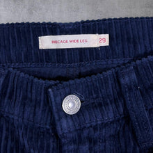 Load image into Gallery viewer, Levi's Premium "Ribcage Wide Leg" Navy Blue Corduroy Cord Trousers