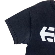 Load image into Gallery viewer, ETNIES Classic Skater Box Logo Spellout Graphic Black T-Shirt