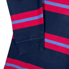 Load image into Gallery viewer, MAINE New England Denim Collared Colour Block Striped Long Sleeve Polo Shirt