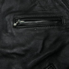 Load image into Gallery viewer, Vintage 90's SARDAR Made In England Genuine Real Black Leather Cafe Racer Biker Jacket