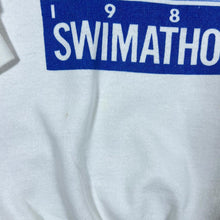 Load image into Gallery viewer, Vintage PENGUIN BISCUITS "1989 Swimathon" Souvenir Graphic White Crewneck Sweatshirt