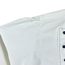 Load image into Gallery viewer, Cowboy Western Punk Style Popper Button Panel Zip White Long Sleeve Shirt